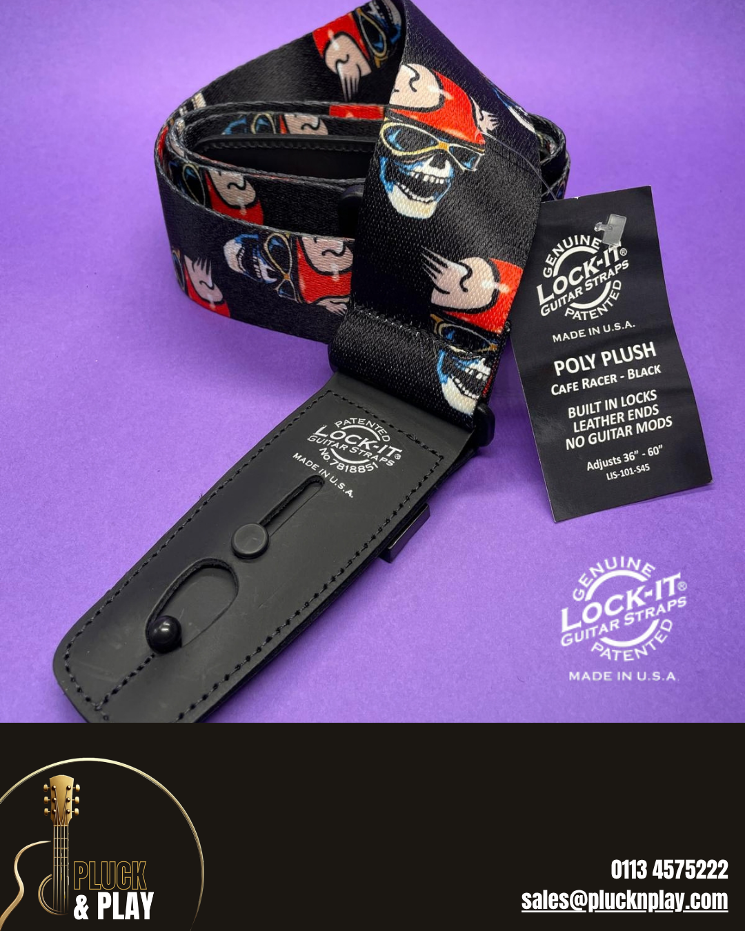 LOCK-IT Guitar Straps: Built-In Locks, Bold Designs and Nothing to Fit