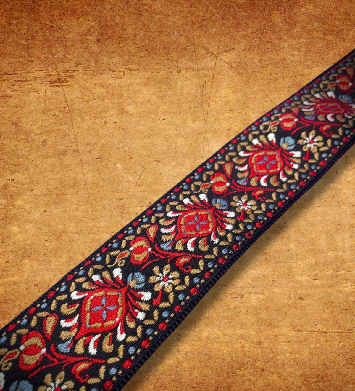 LOCK IT 2" RETRO CHESTNUT BAY Guitar Strap – view 2