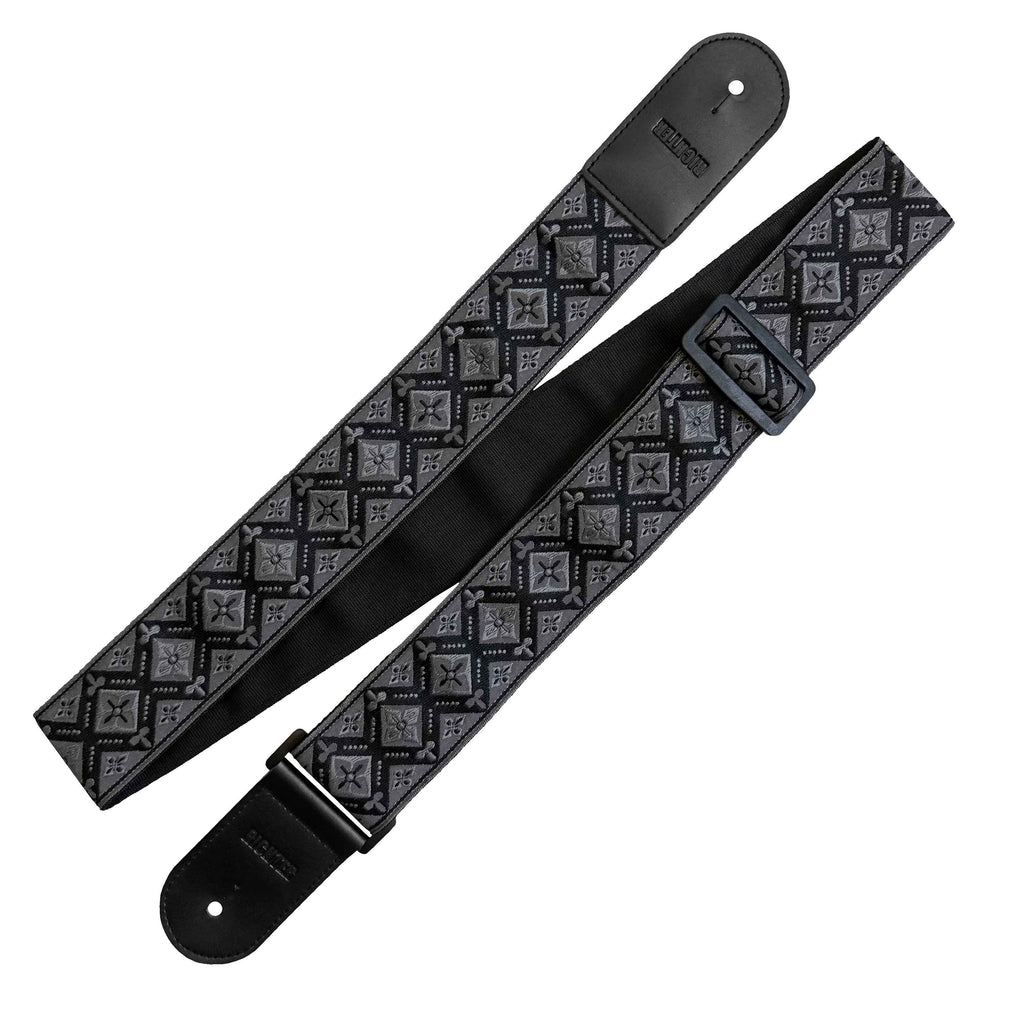 Richter Retro Black & Grey 1865 Guitar/ Bass Strap