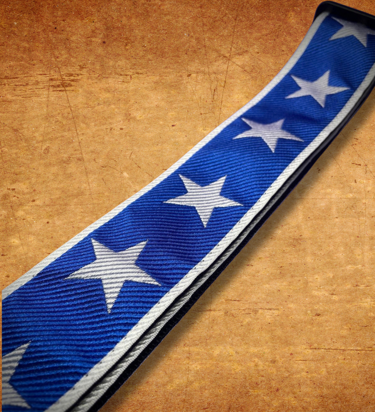 LOCK-IT 2" ROCK JAQUARD BLUE STAR Guitar Strap