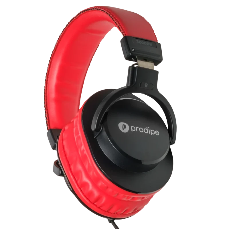 Prodipe 3000BR Professional Headphone versatile Black/Red