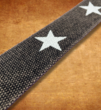 LOCK-IT 2" ROCK COTTON BLACK STAR Guitar Strap – view 3