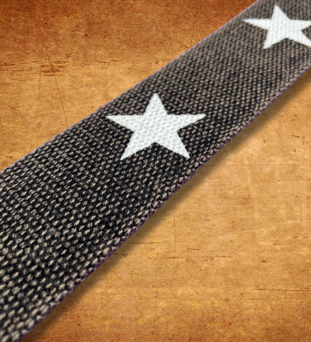 LOCK-IT 2" ROCK COTTON BLACK STAR Guitar Strap – view 3
