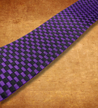 LOCK IT 2" POLY CHECKER - Purple/Black Guitar Strap