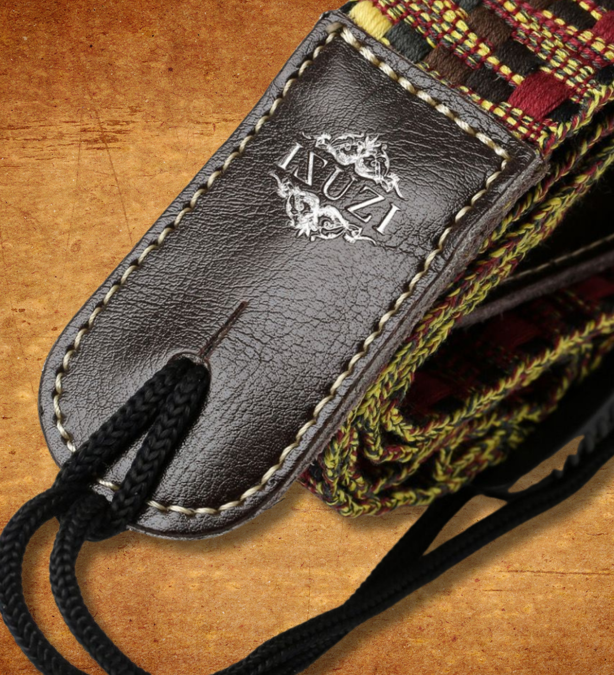 ISUZI UKLL-50 Premium Red/Brown Pattern Ukulele Strap
