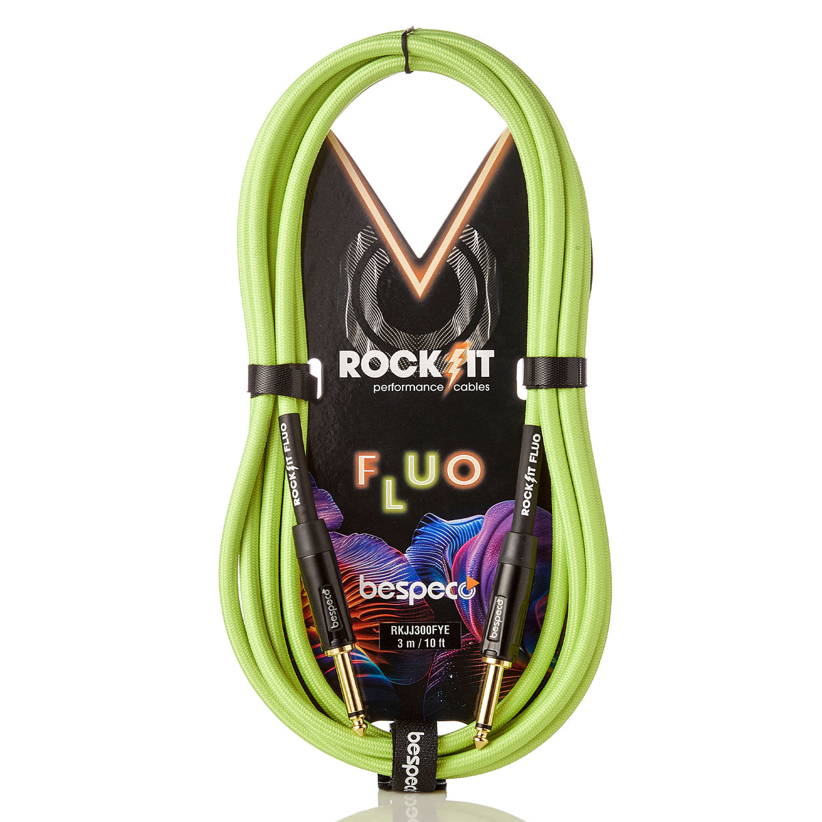Bespeco RKJJ300FYE – 3 Metre Jack to jack Fluorescent Yellow
