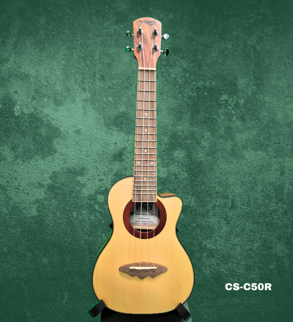 V-Tab CS-C50R Cut away concert Ukulele right handed Solid Spruce Top