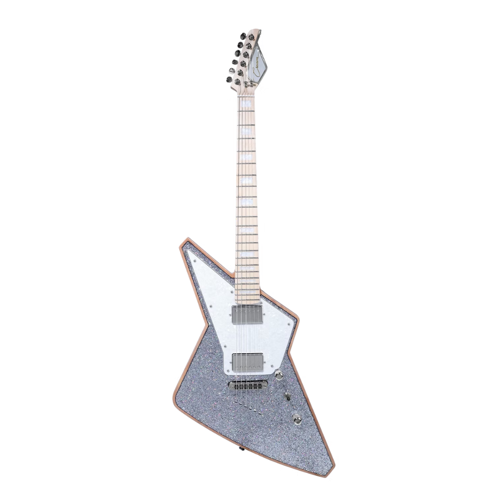 Cream Guitars, Voltage Standard, Silver Glitter with Gig Bag