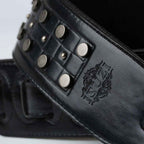 ISUZI DLX21-5 Black Garment Leather Guitar Strap
