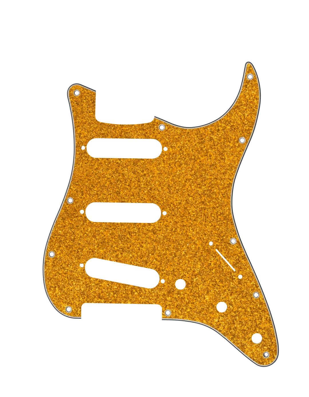 D'Andrea Strat Pickguard SSS - GOLD SPARKLE