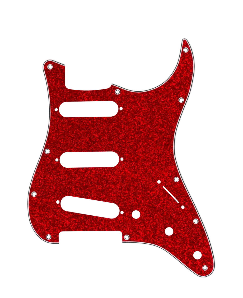 D'Andrea Strat Pickguard SSS - RED SPARKLE