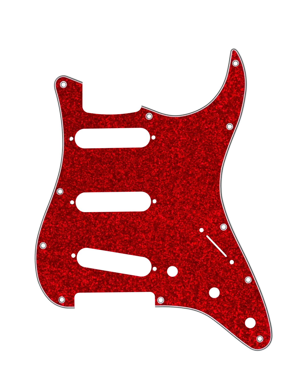 D'Andrea Strat Pickguard SSS - RED SPARKLE