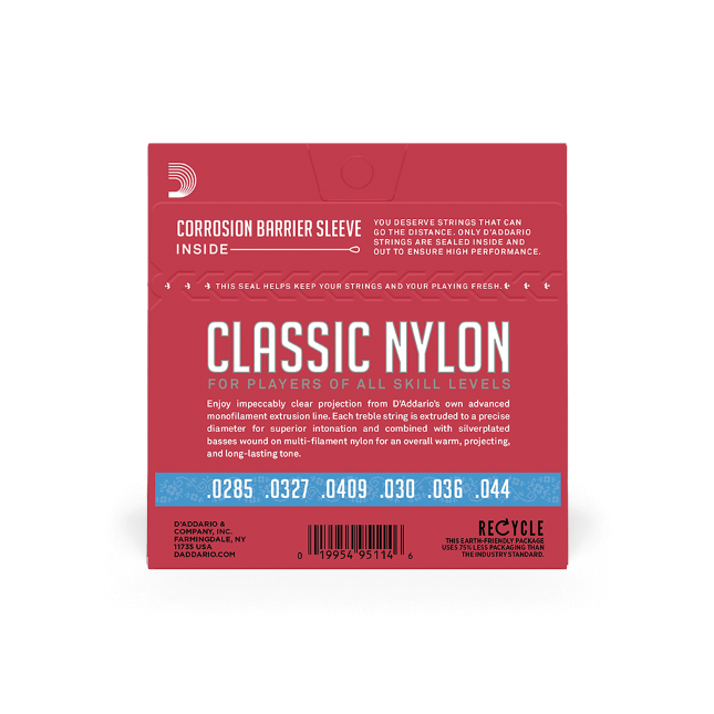 D'Addario Hard Tension, Classic Nylon Student Classical Guitar Strings