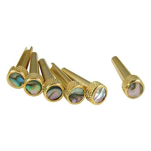 D'Andrea Accessories, Tone Pins - Solid Brass with Abalone Inlay