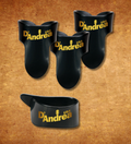 D'Andrea Plectrums, Medium T&F Pack (1 Thumb & 3 Finger Picks) BLACK - 4PC
