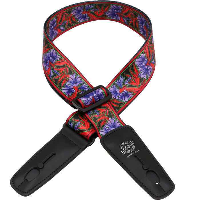 LOCK IT Purple Flowers, Bob Masse Soft Plush Poly Strap
