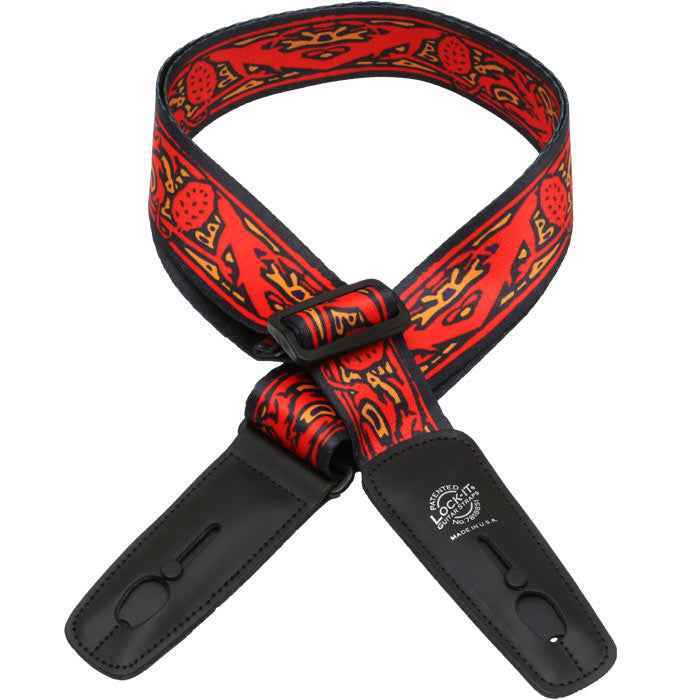 LOCK IT Red Thistles, Bob Masse Soft Plush Poly Strap