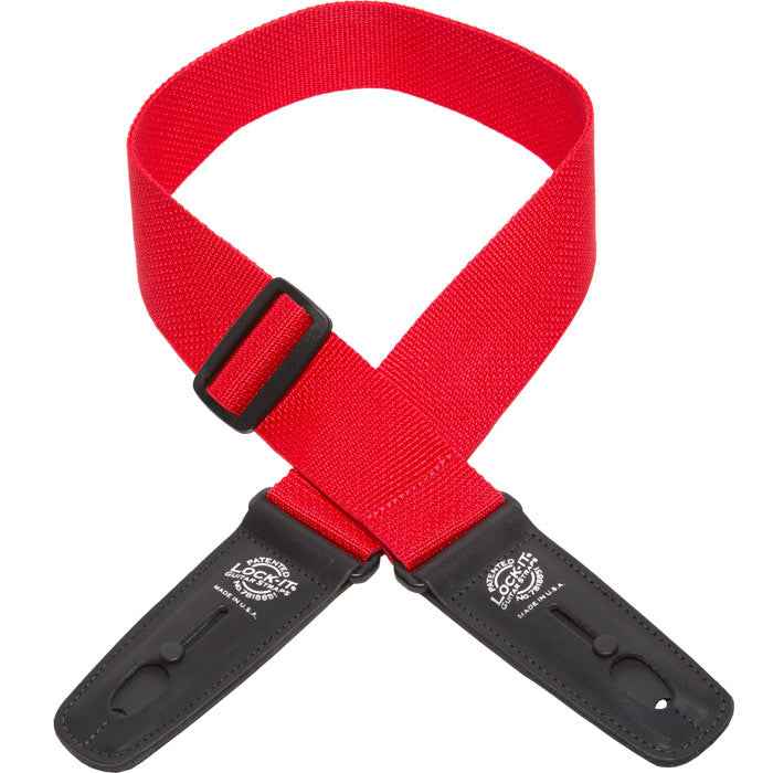 LOCK IT 2" POLY RED Guitar Strap