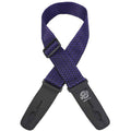 LOCK IT 2" POLY CHECKER - Purple/Black Guitar Strap