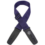 LOCK-IT 2" Poly Checker – Purple/Black Guitar Strap