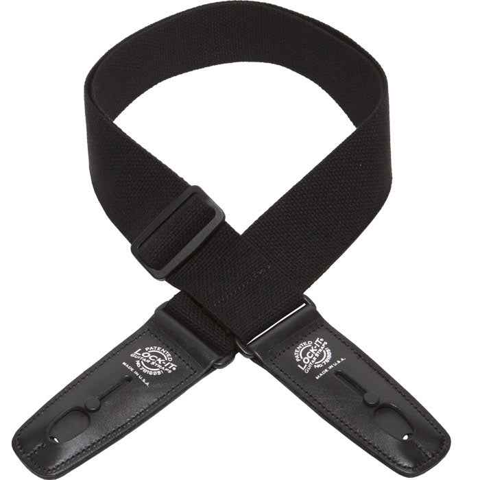 LOCK IT 2" COTTON BLACK Guitar Strap
