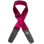 LOCK-IT 2" Crushed Velvet Red Guitar Strap