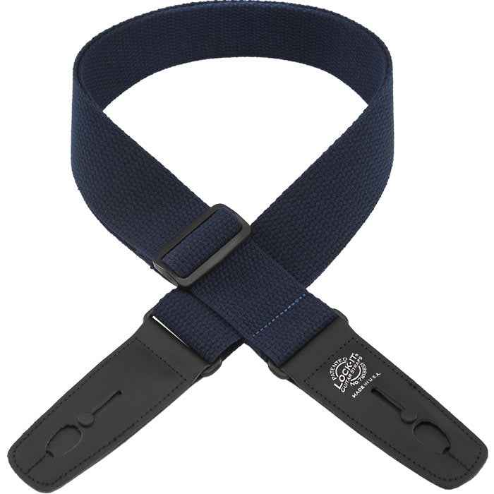 LOCK IT 2" COTTON NAVY BLUE Guitar Strap