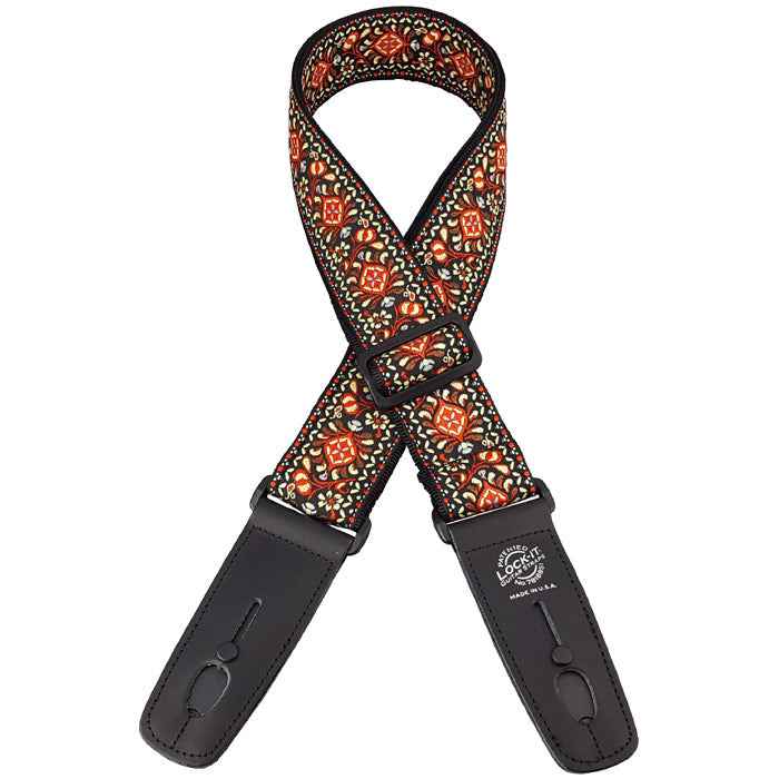 LOCK IT 2" RETRO CHESTNUT BAY Guitar Strap