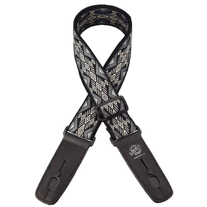 LOCK IT 2" RETRO CARBON CANYON Guitar Strap