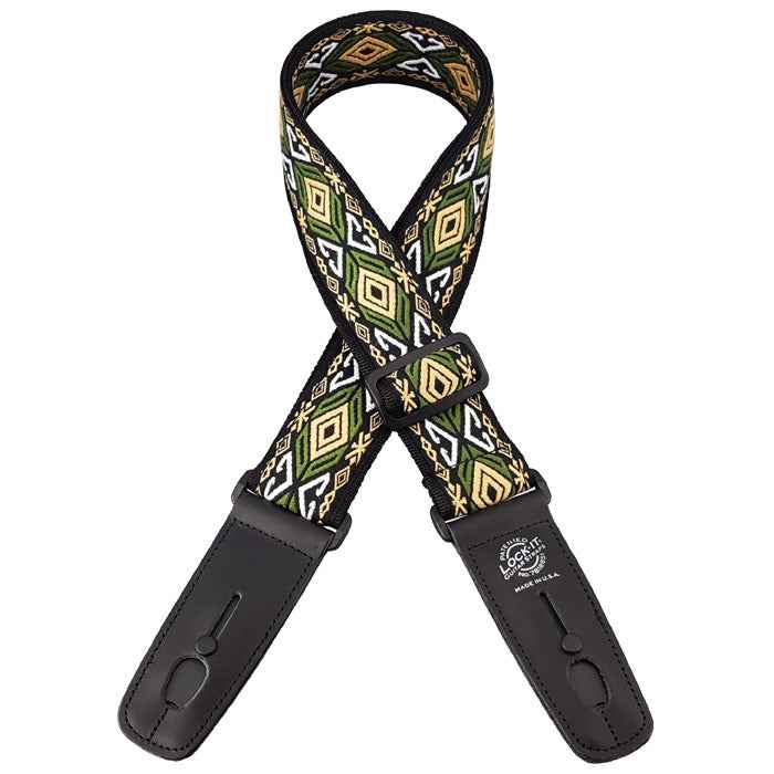 LOCK IT 2" RETRO EMERALD ISLE Guitar Strap