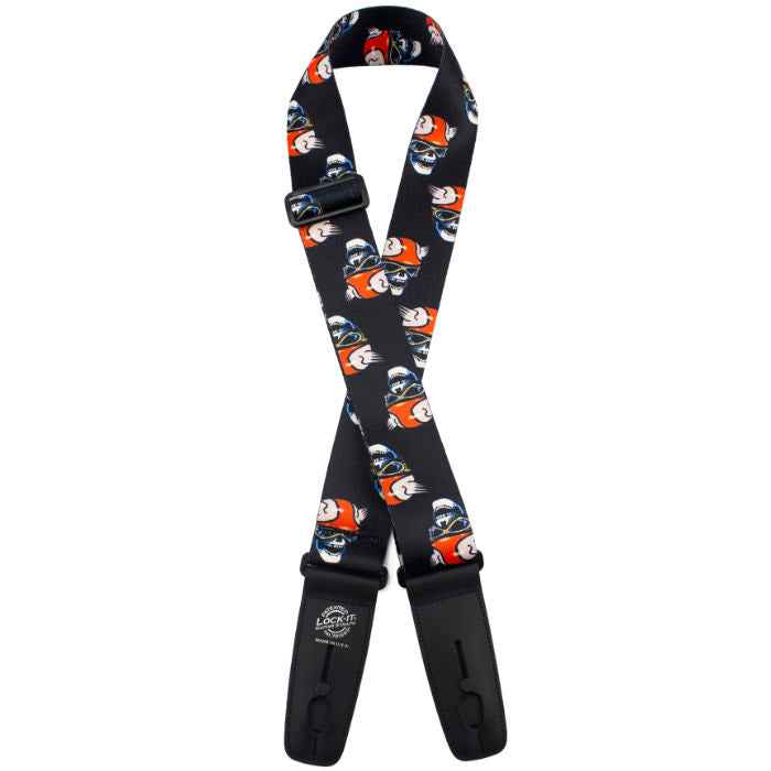 LOCK-IT 2" ROCK PLUSH POLY CAFÉ RACER Guitar Strap