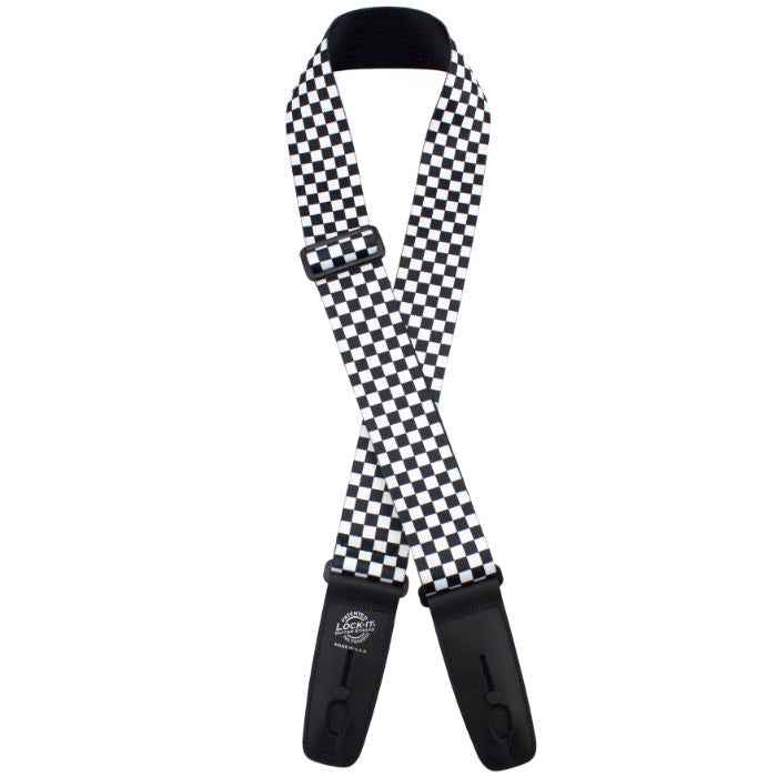 LOCK-IT 2" Plush Poly Checkerboard Guitar Strap