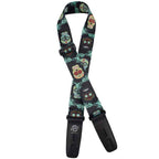 LOCK-IT 2" Plush Poly Sugar Skulls Guitar Strap