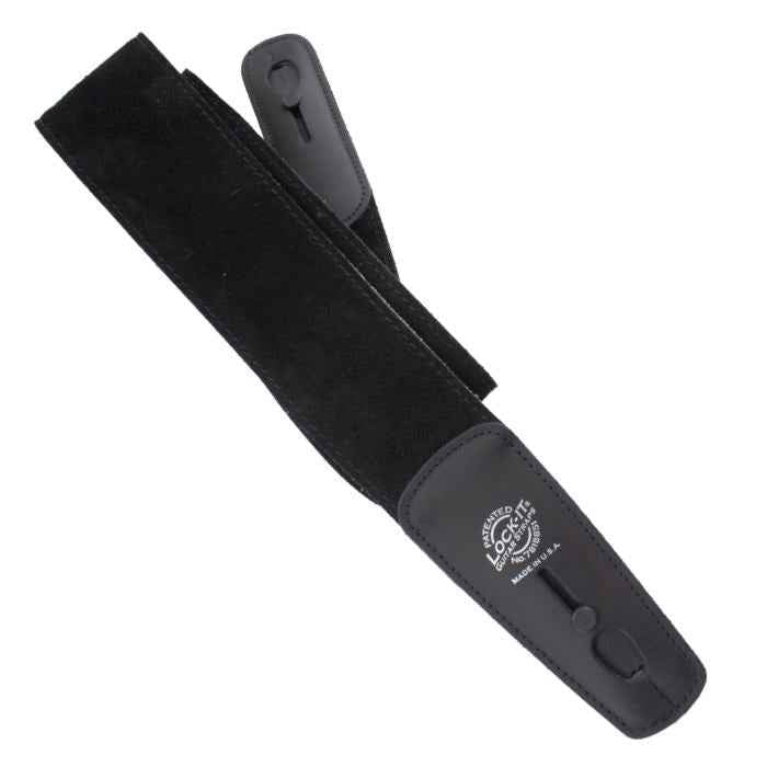 LOCK IT 2.75" SUEDE BLACK Guitar Strap