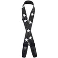 LOCK-IT 2" ROCK COTTON BLACK STAR Guitar Strap