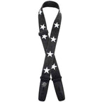 LOCK-IT 2" Rock Cotton Black Star Guitar Strap