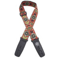 LOCK-IT 2" DESIGNER VINTAGE RED FLORAL Guitar Strap
