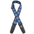 LOCK-IT 2" DESIGNER BLUE FLOWERS Guitar Strap