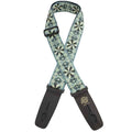 LOCK-IT 2" DESIGNER GREEN FLOWERS Guitar Strap