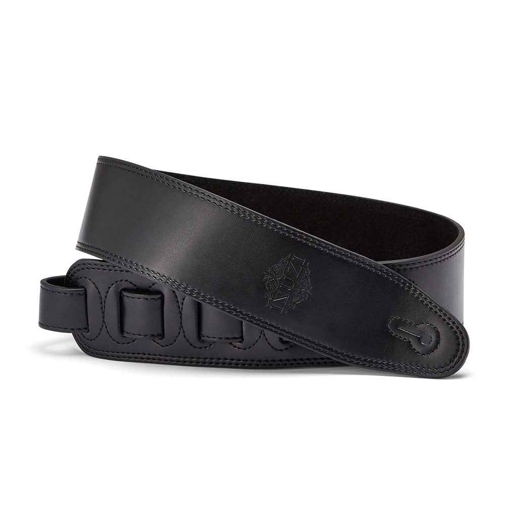 ISUZI LP-202BK Leather 2.5 inch top with suede leather backing & Black stitch