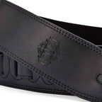 ISUZI LP-202BK Leather 2.5 inch top with suede leather backing & Black stitch