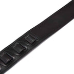 ISUZI LP-202BK Leather 2.5 inch top with suede leather backing & Black stitch