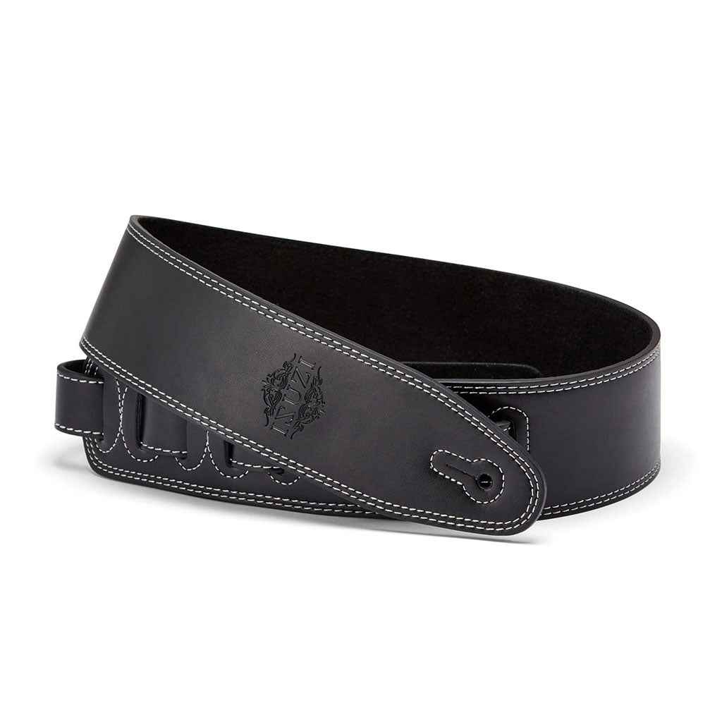 ISUZI LP-202WH Leather 2.5 inch top with suede leather backing & White stitch
