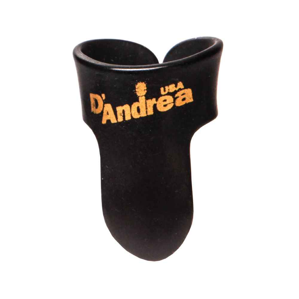 D'Andrea Plectrums, Medium T&F Pack (1 Thumb & 3 Finger Picks) BLACK - 4PC