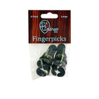 D'Andrea Medium Finger Picks - BLACK - 6PC
