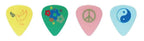 D'Andrea Plectrums, 351 PEACE & LOVE Assortment - Medium - 12PC Assorted