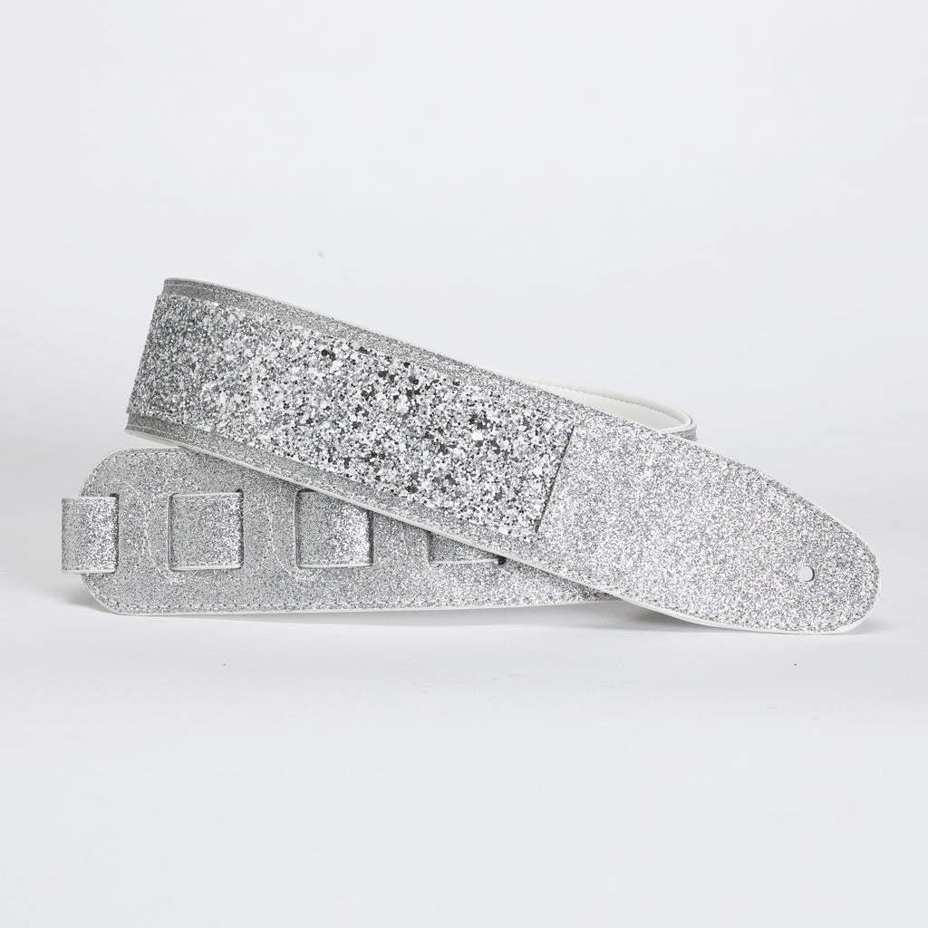 ISUZI SPK20 Silver Sparkle Guitar Strap