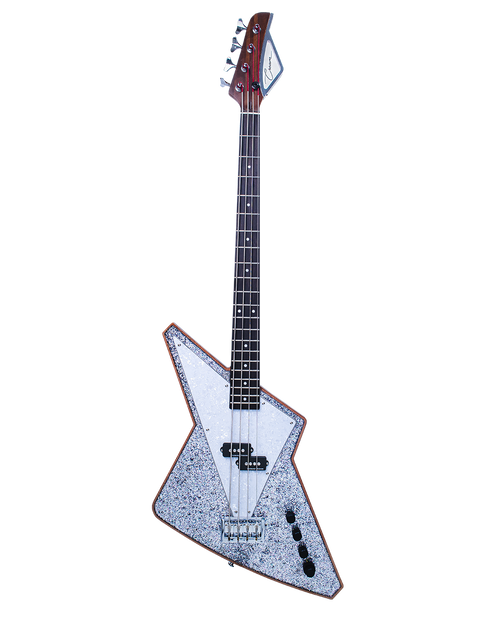 Cream Guitars, Voltage Bass, Silver Glitter