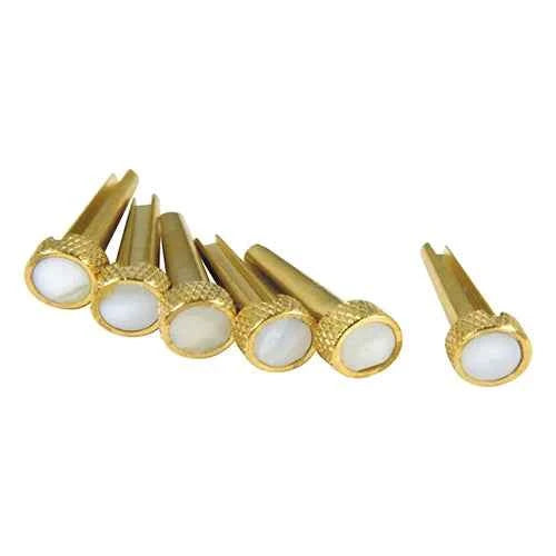D'Andrea Tone Pins - Solid Brass with White Pearl Inlay