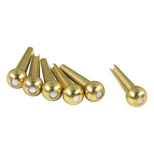 D'Andrea Tone Pins - Solid Brass with White Pearl Dot